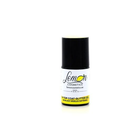 Lemon Cosmetics UV Top Coat Glitter Gel, Isevalguv Sädelev Kattegeel